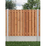 Hout Beton Schutting - Enkele betonplaat motief