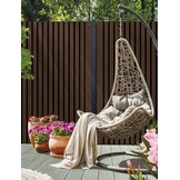 Composiet schutting - Dark line stripes FSC Black Natural Dark Brown