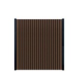 Composiet schutting - Dark line stripes FSC Black Natural Dark Brown
