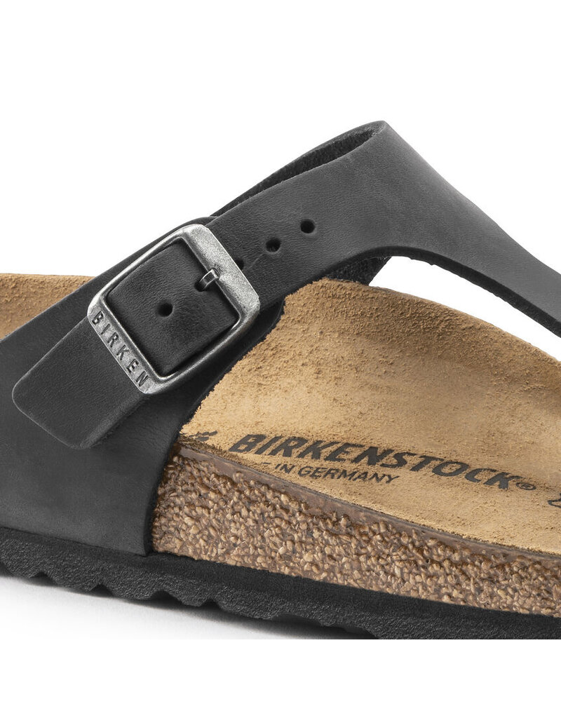 Birkenstock Birkenstock Gizeh - Oiled Leather Black Regular