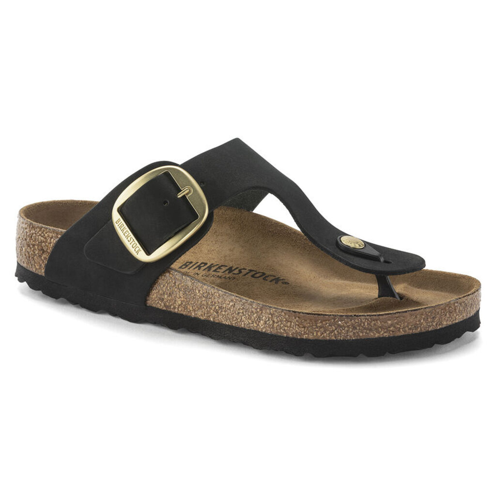 Birkenstock Birkenstock Gizeh Leather Big Buckle - Black Regular