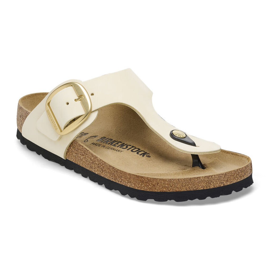 Birkenstock Birkenstock Gizeh Big Buckle Nubuck Leather - Ecru Regular