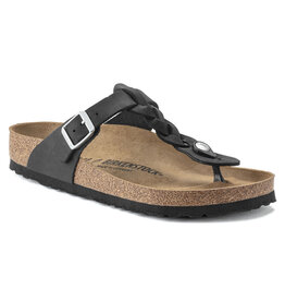 Birkenstock Birkenstock Gizeh Braided Oiled Leather - Black Regular