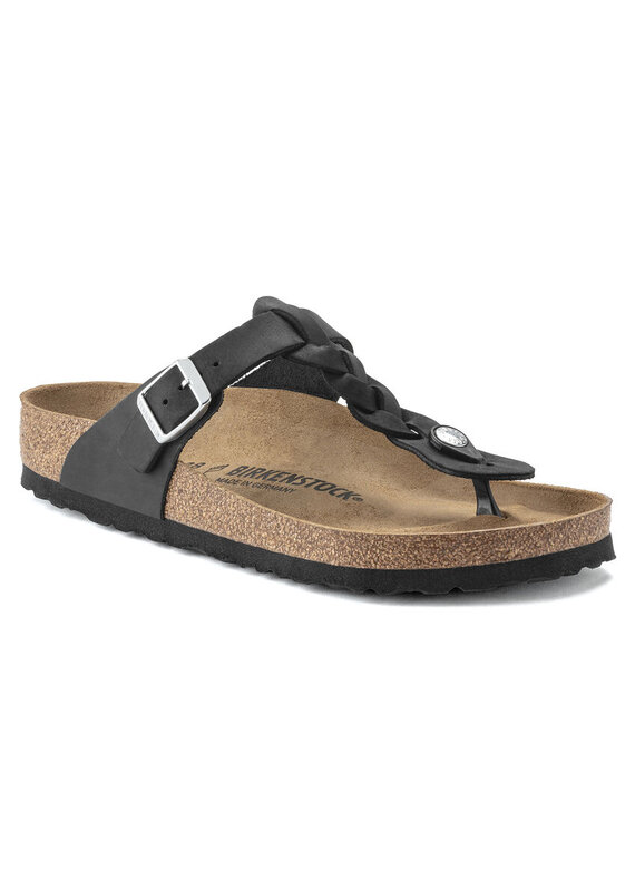 Birkenstock Birkenstock Gizeh Braided Oiled Leather - Black Regular