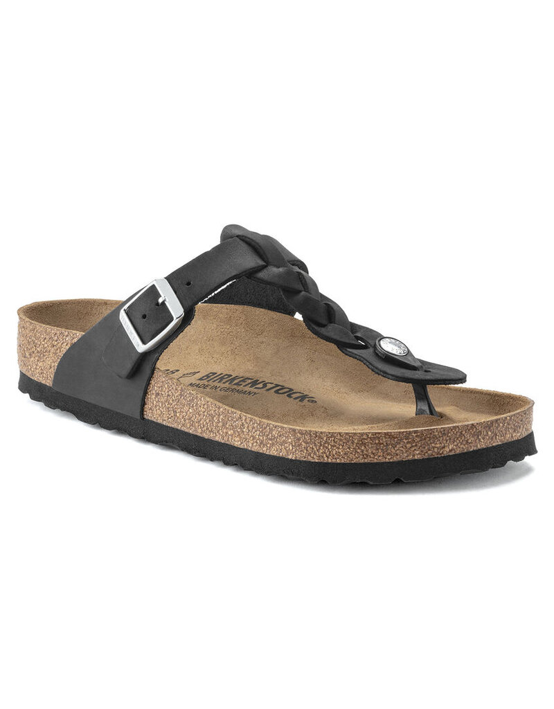 Birkenstock Birkenstock Gizeh Braided Oiled Leather - Black Regular