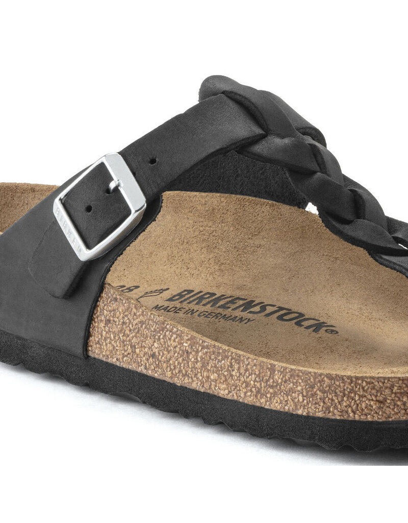 Birkenstock Birkenstock Gizeh Braided Oiled Leather - Black Regular