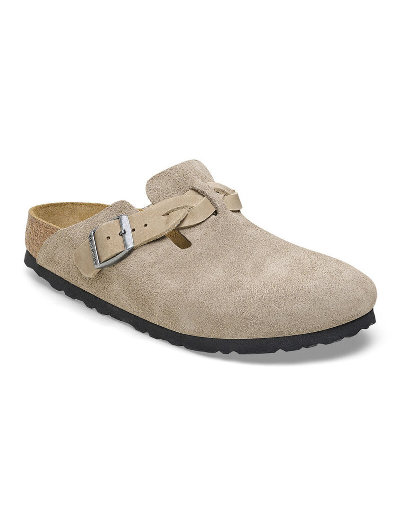 Birkenstock Birkenstock Boston Braided Suede Leather - Taupe Narrow