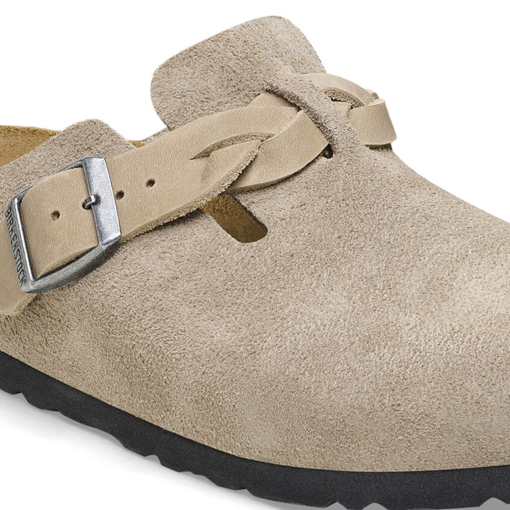 Birkenstock Birkenstock Boston Braided Suede Leather - Taupe Narrow