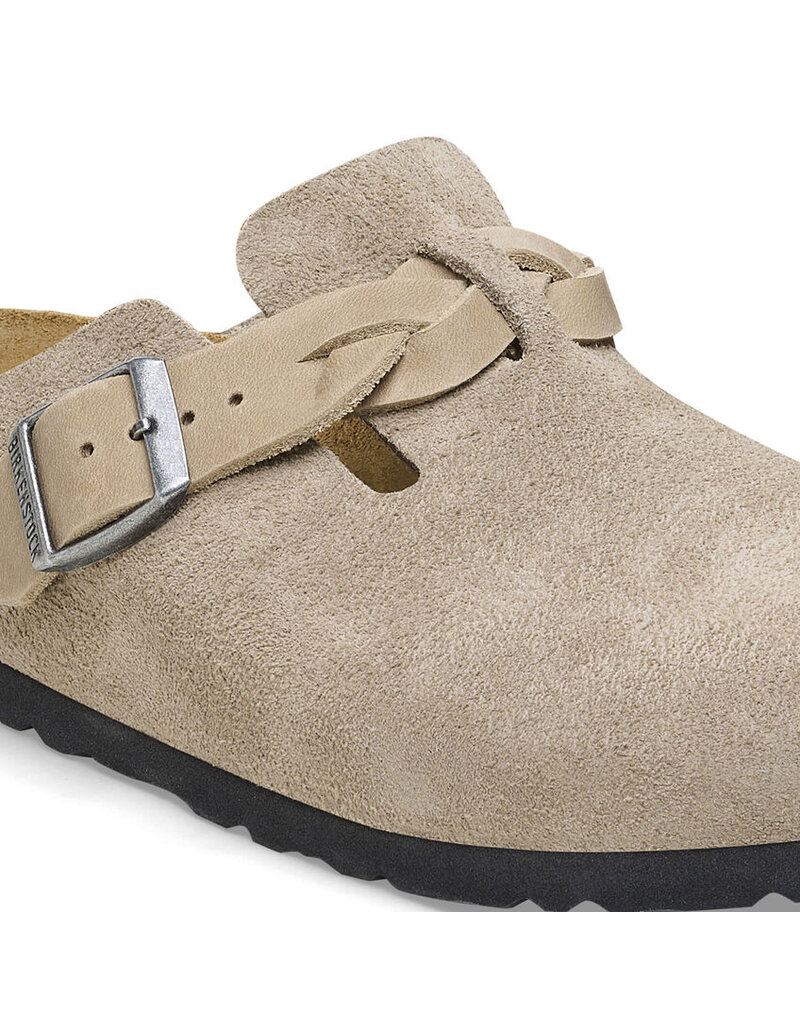 Birkenstock Birkenstock Boston Braided Suede Leather - Taupe Narrow