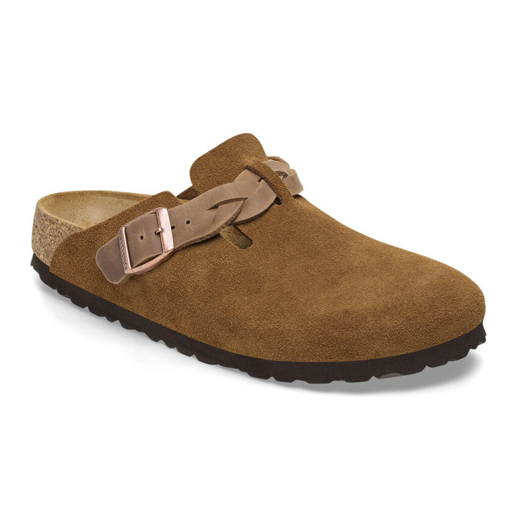 Birkenstock Birkenstock Boston Braided Suede Leather - Mink Narrow