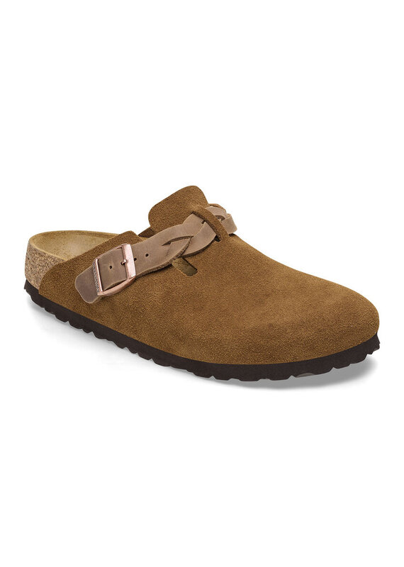 Birkenstock Birkenstock Boston Braided Suede Leather - Mink Narrow