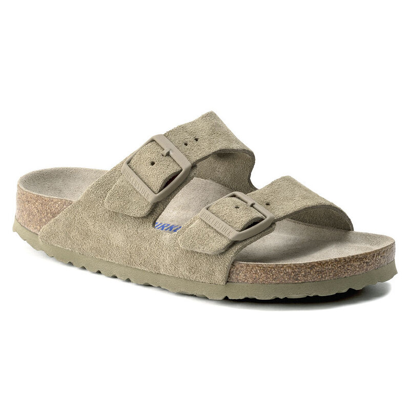 Birkenstock Birkenstock Arizona SFB Suède - Faded Khaki Narrow