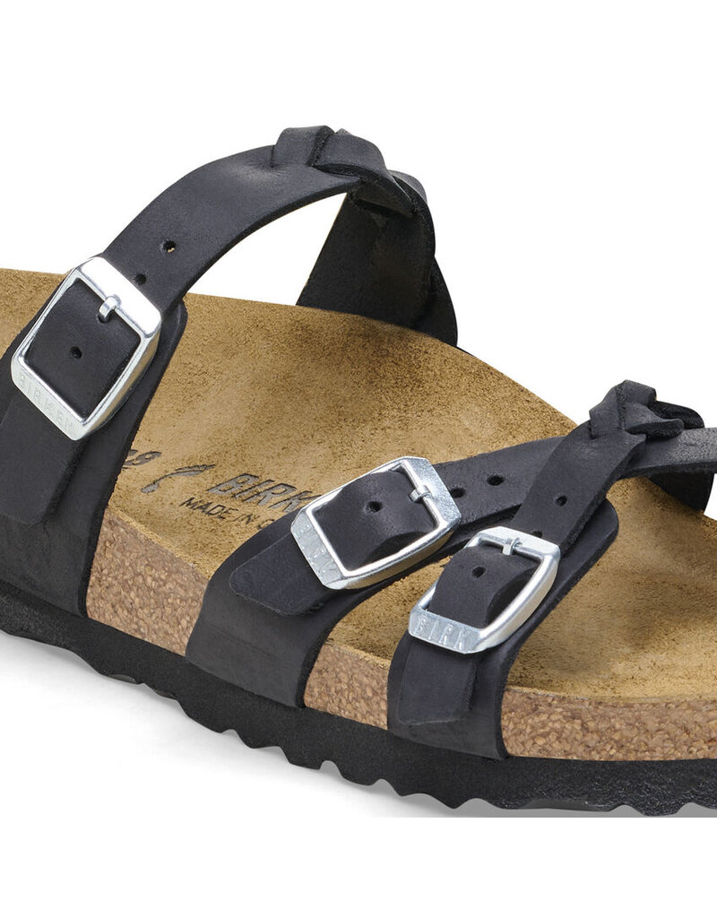Birkenstock Birkenstock Franca Braided Oiled Leather - Black Narrow