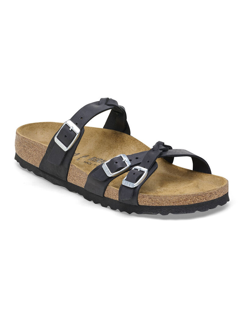 Birkenstock Birkenstock Franca Braided Oiled Leather - Black Narrow