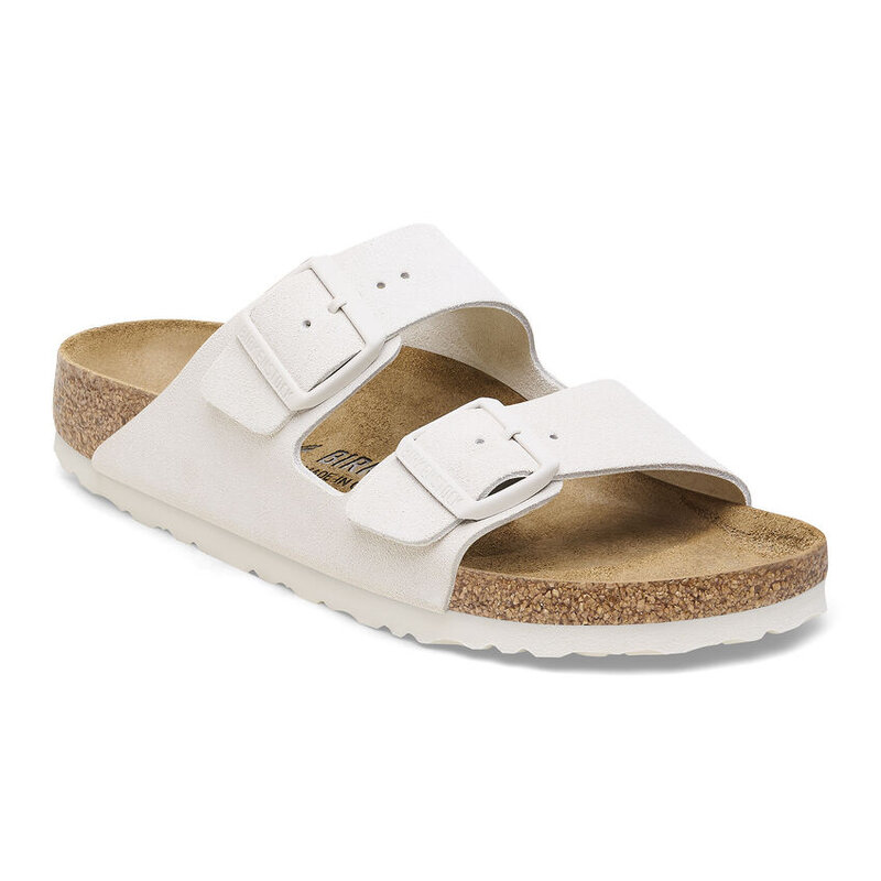 Birkenstock Birkenstock Arizona Suède Leather - Antique White Narrow