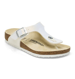 Birkenstock Birkenstock Kids Gizeh - Shiny Lizard White Narrow