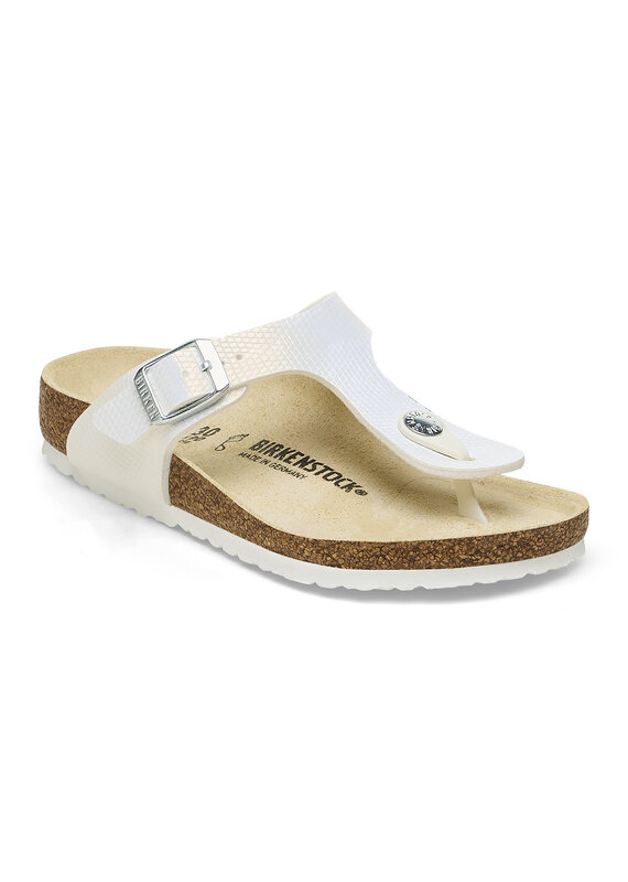 Birkenstock Birkenstock Kids Gizeh - Shiny Lizard White Narrow