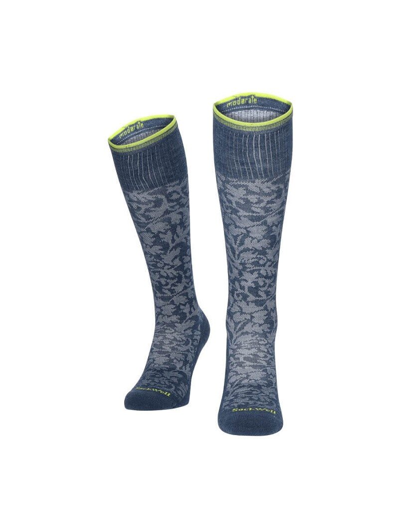 Sockwell Sockwell Damask Compressiesokken Dames Klasse I - Denim