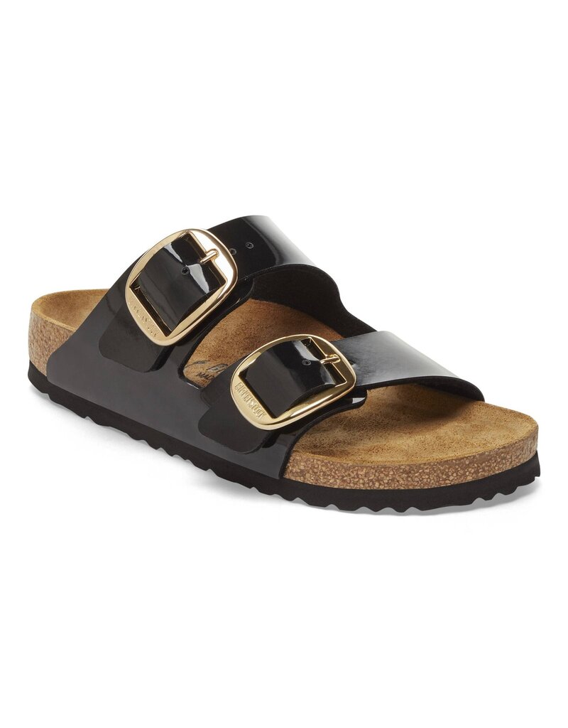 Birkenstock Birkenstock Arizona Big Buckle Birko-flor - Patent Black Gold Narrow