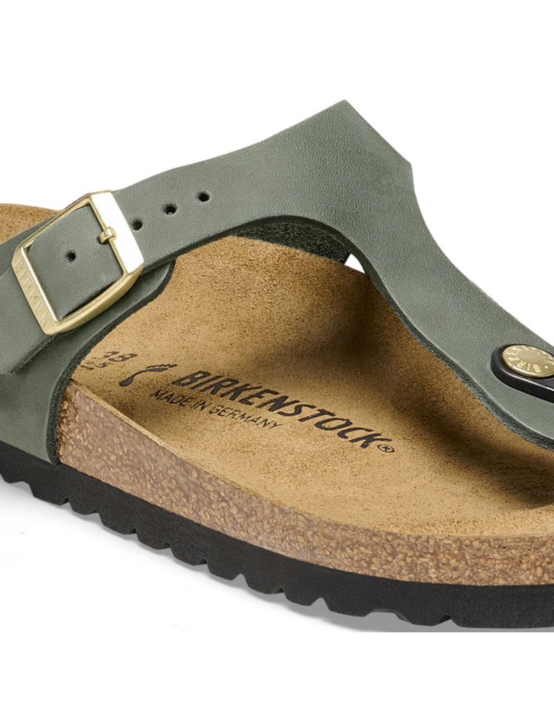 Birkenstock Birkenstock Gizeh Nubuck Leather - Thyme Narrow