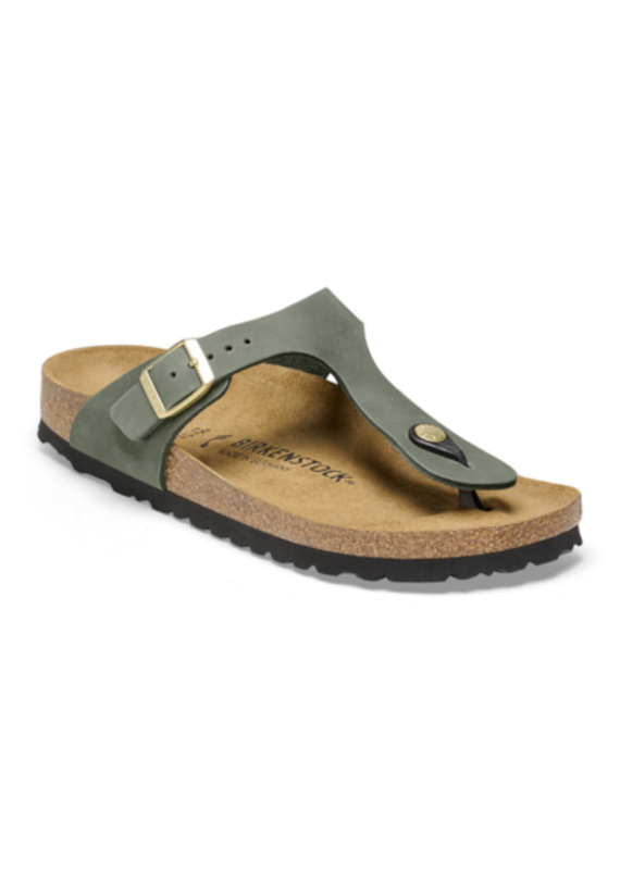 Birkenstock Birkenstock Gizeh Nubuck Leather - Thyme Narrow