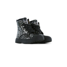 Shoesme Shoesme Bikerboot - Croco Black Old Silver