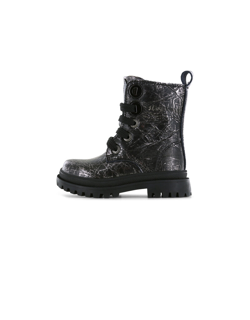 Shoesme Shoesme bikerboot - Black Silver