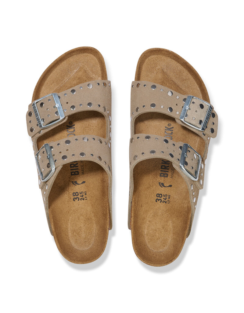 Birkenstock Birkenstock Arizona Rivet Suede - Taupe Narrow