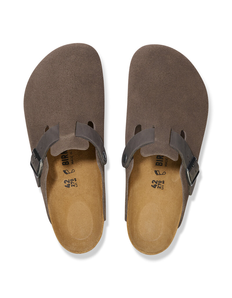Birkenstock Birkenstock Boston Mixed Leather- Concrete Gray Narrow