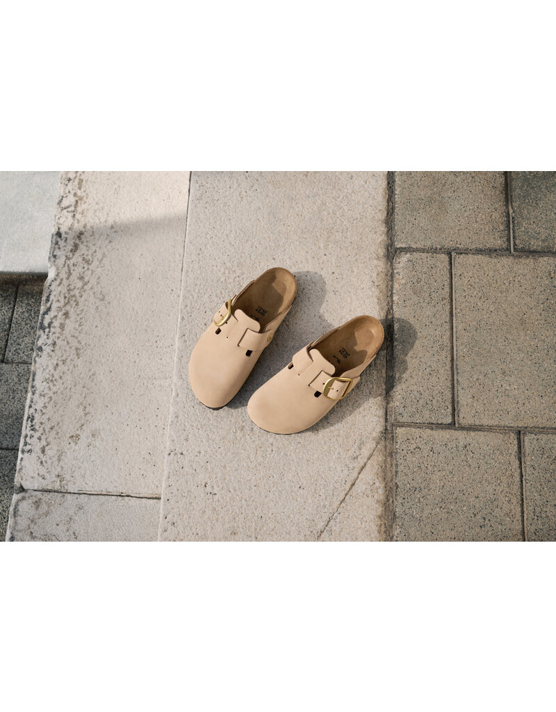 Birkenstock Birkenstock Boston Big Buckle Nubuk Leather - Sandcastle Narrow