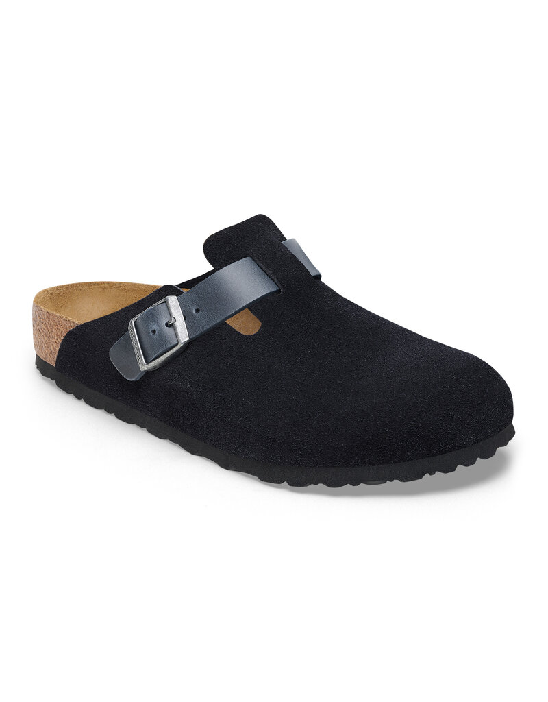 Birkenstock Birkenstock Boston Mixed Leather - Midnight Regular