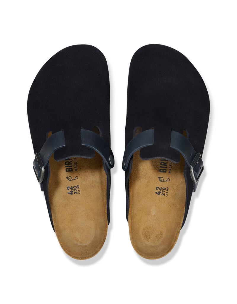 Birkenstock Birkenstock Boston Mixed Leather - Midnight Regular