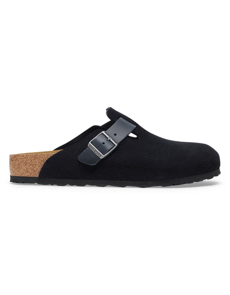Birkenstock Birkenstock Boston Mixed Leather - Midnight Regular