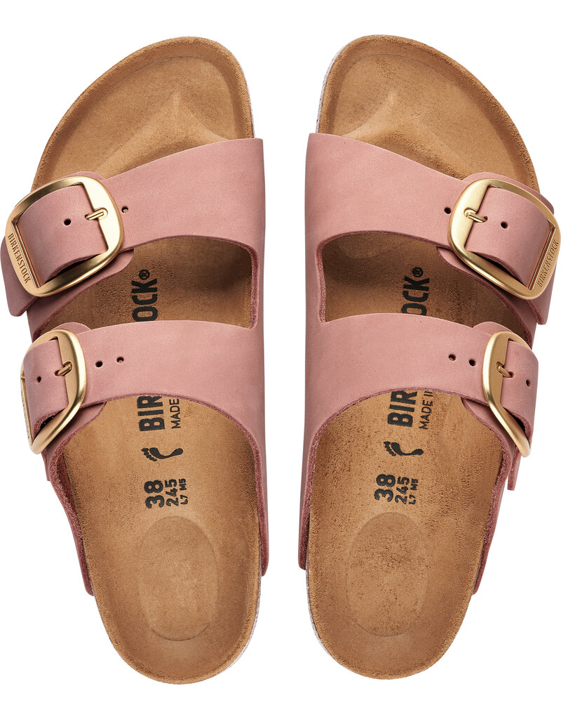 Birkenstock Birkenstock Arizona Big Buckle Nubuk Leather - Old Rose Narrow