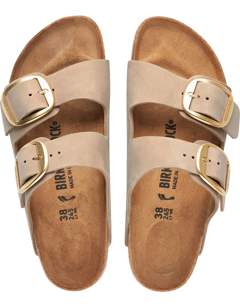 Birkenstock Birkenstock Arizona Big Buckle Nubuk Leather - Sandcastle Narrow