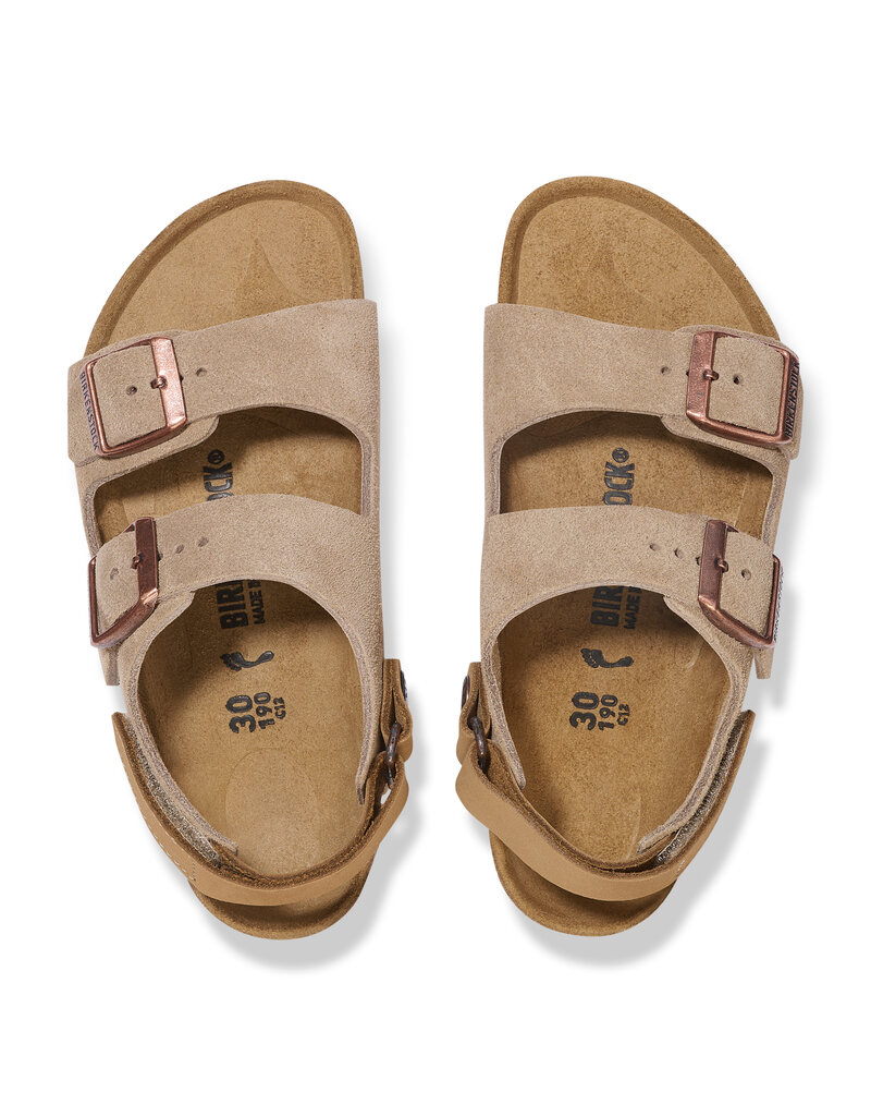 Birkenstock Birkenstock Kids Milano  Suede Leather - Taupe Narrow