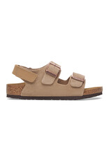 Birkenstock Birkenstock Kids Milano  Suede Leather - Taupe Narrow