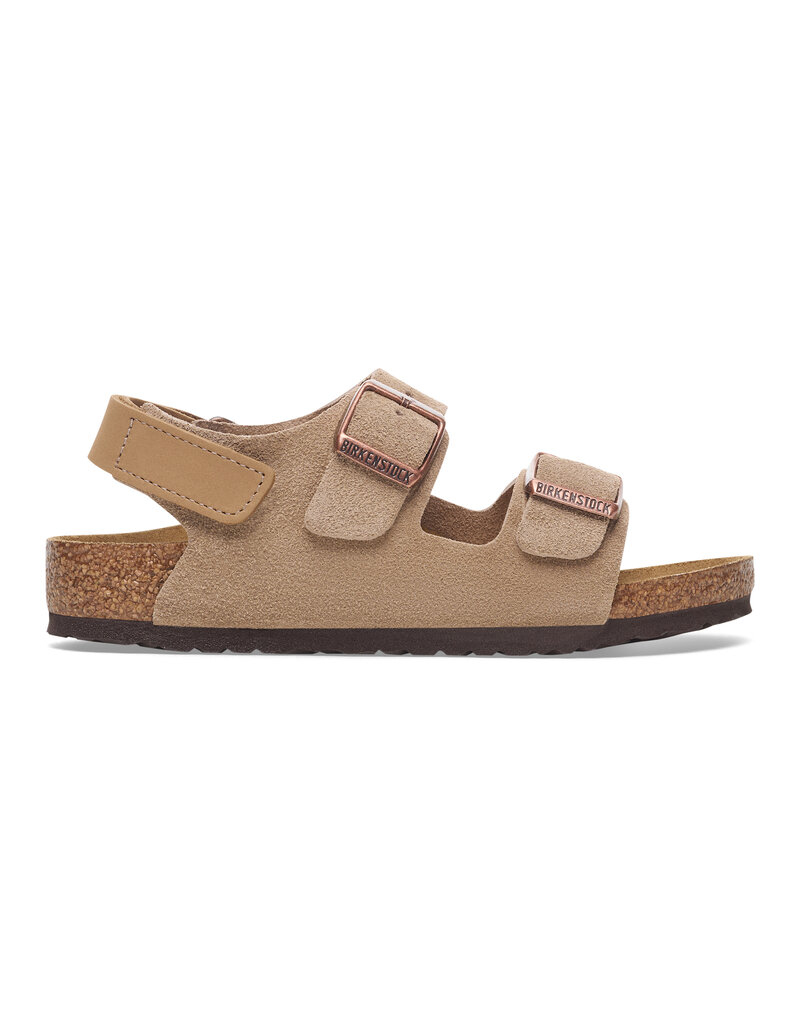 Birkenstock Birkenstock Kids Milano  Suede Leather - Taupe Narrow