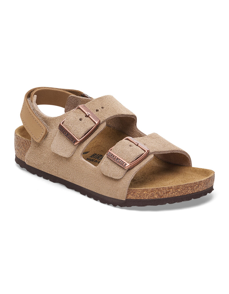 Birkenstock Birkenstock Kids Milano  Suede Leather - Taupe Narrow