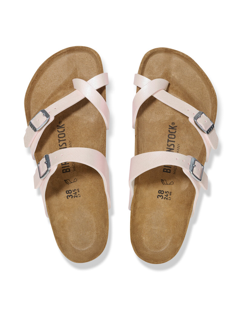 Birkenstock Birkenstock Mayari BF - Saffiano Iridescent Light Rose Regular