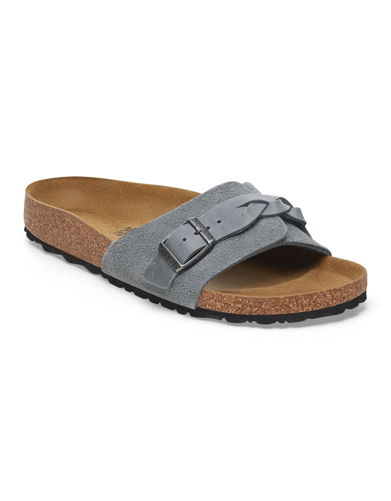 Birkenstock Birkenstock Oita Braided Suede Leather - Basalt Gray narrow