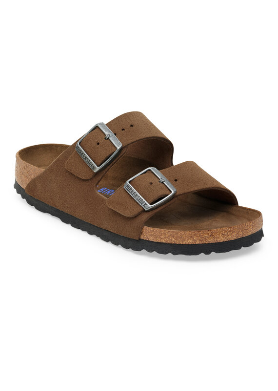Birkenstock Birkenstock Arizona SFB Suede Leather - Dark Tea Narrow