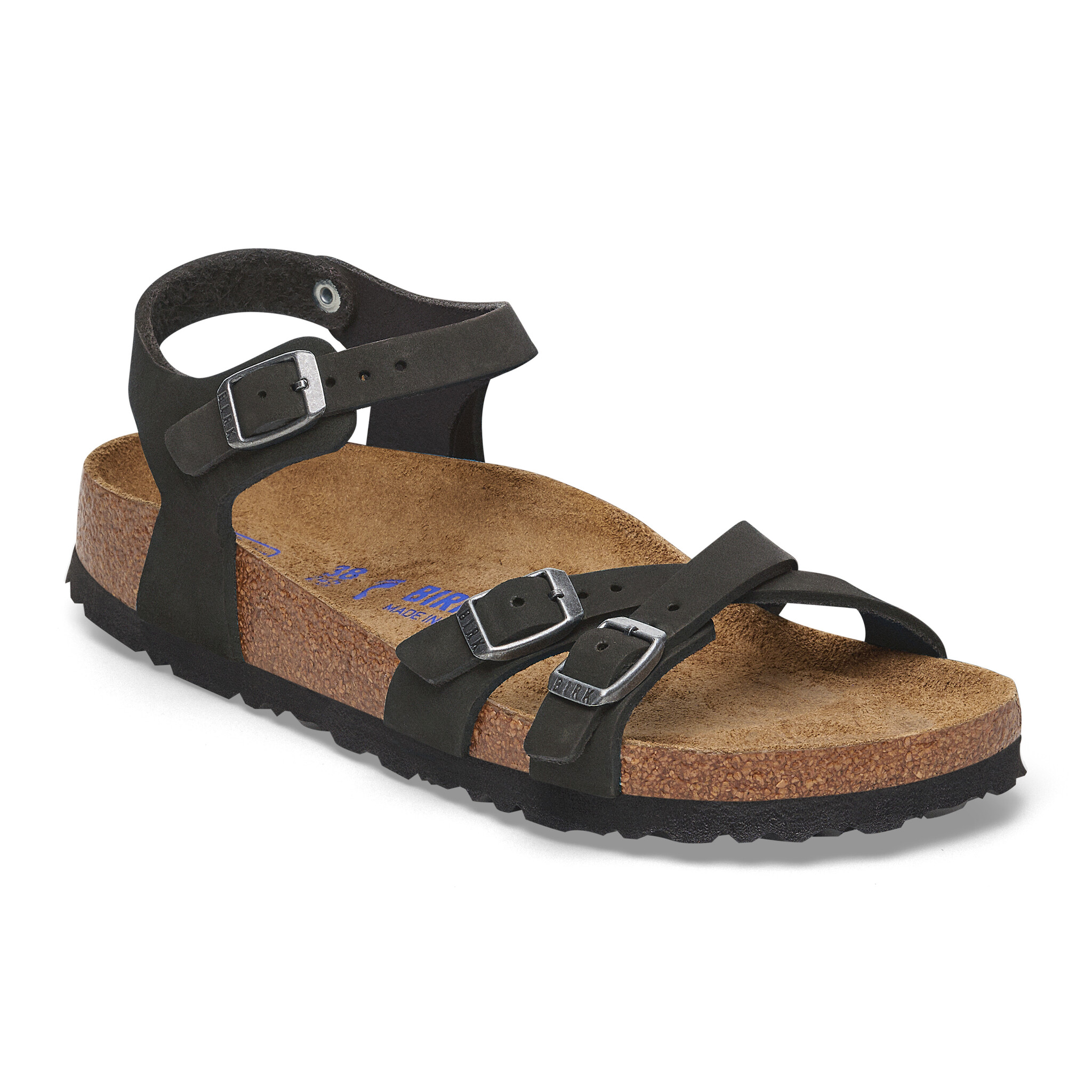 Birkenstock Kumba SFB Nubuk Leather - Black Narrow - Klaversma