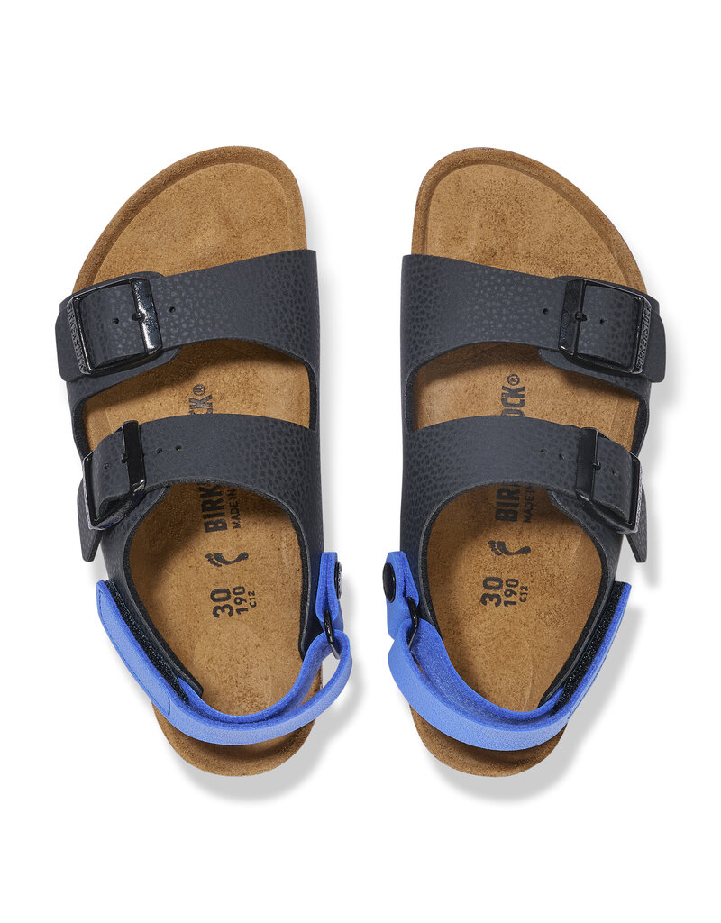 Birkenstock Birkenstock Kids Milano BF - Desert Soil Black Ultra Blue Narrow