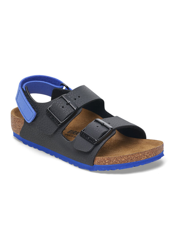 Birkenstock Birkenstock Kids Milano BF - Desert Soil Black Ultra Blue Narrow