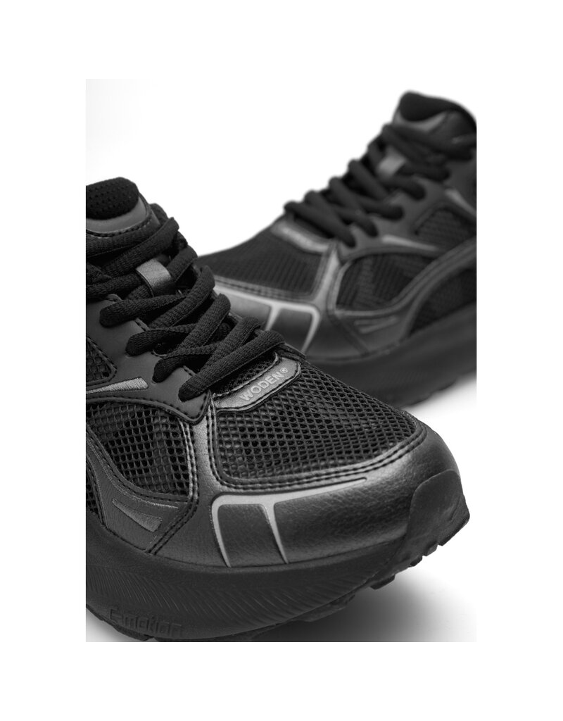 Woden Woden Freja Runner Textile Leather - Black