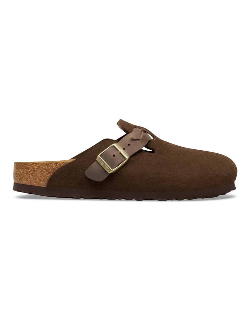 Birkenstock Birkenstock Boston BraidedSuede Leather - Carafe Narrow