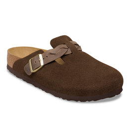 Birkenstock Birkenstock Boston BraidedSuede Leather - Carafe Narrow