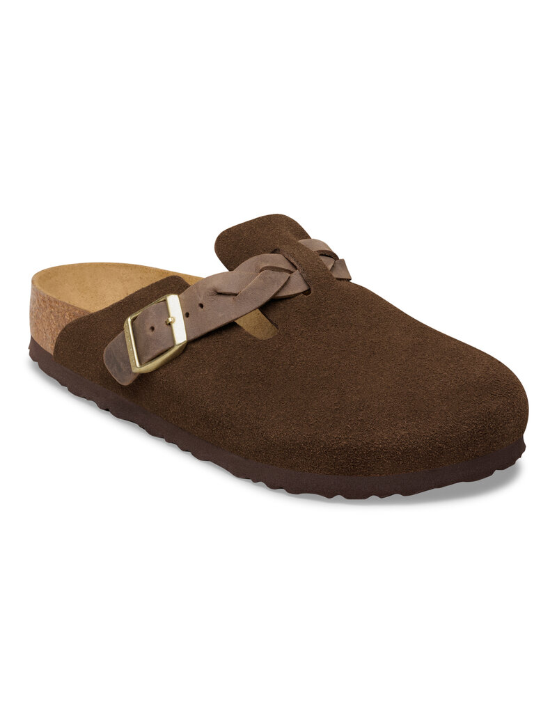 Birkenstock Birkenstock Boston BraidedSuede Leather - Carafe Narrow