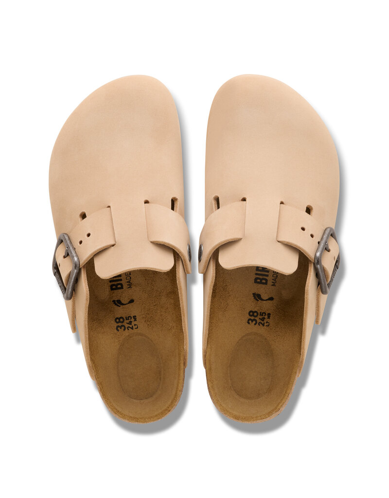 Birkenstock Birkenstock Boston Wire Buckle Nubuck Leather - Sandcastle Regular